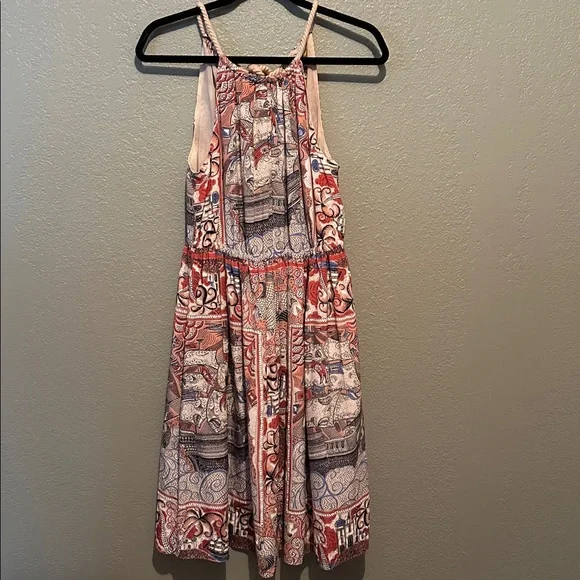 Anthropologie Castle Lake Multicolor Halter Dress - Picture 2 of 7